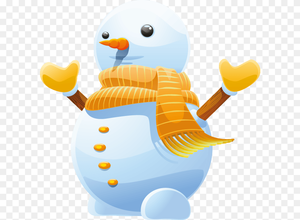3d Cute Snowman Vector Art Cute Snowman Vector, Nature, Outdoors, Winter, Snow Free Png Download