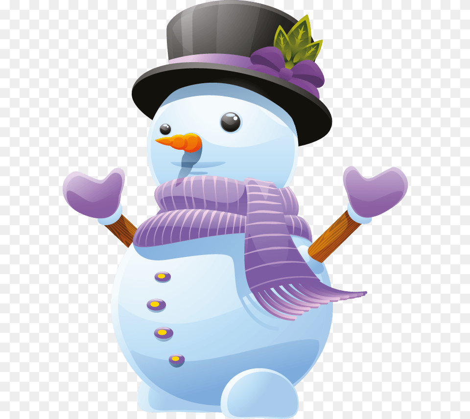 3d Cute Snowman Vector Art Snowman, Nature, Outdoors, Winter, Snow Free Png