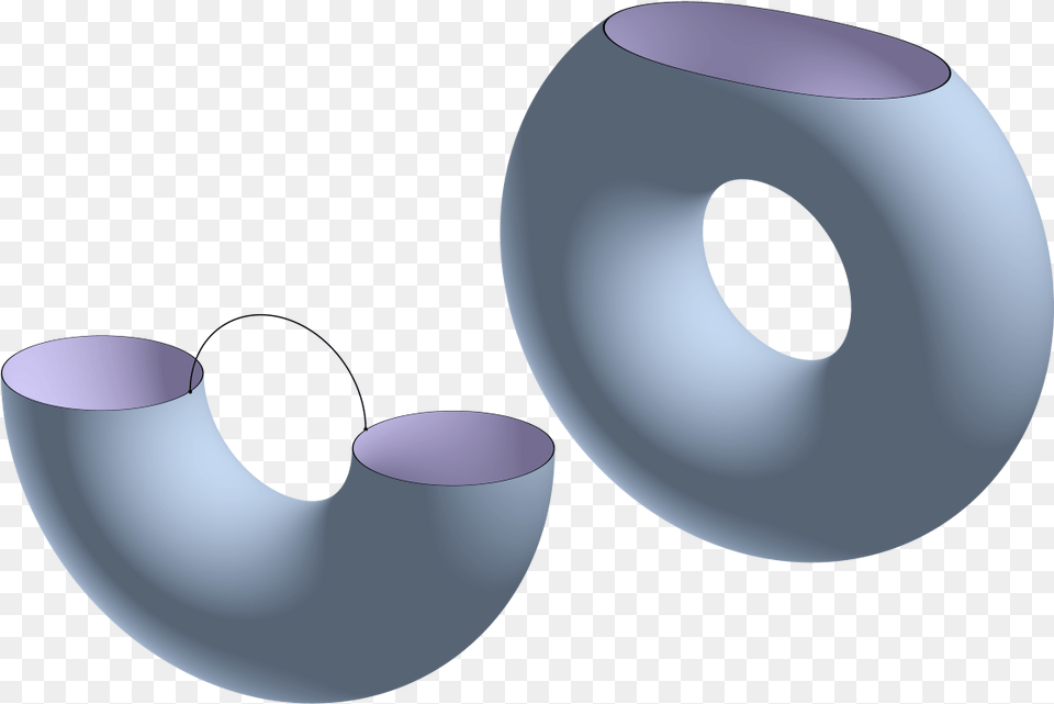 3d Cylinder With Handle And Torus With Hole 3d Hole, Disk Free Png Download