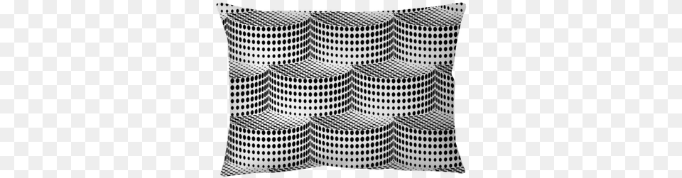 3d Cylinders Halftone Geometric Vector Seamless Pattern Cushion, Home Decor, Pillow Png Image