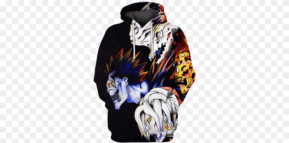 3d Death Note Tshirt Hoodie, Clothing, Knitwear, Sweater, Sweatshirt Png