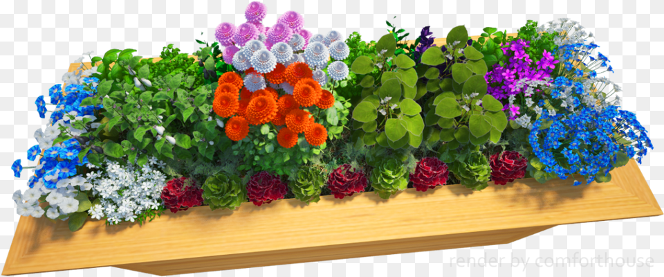 3d Decorative Flower Bed, Flower Arrangement, Flower Bouquet, Plant, Potted Plant Free Png Download