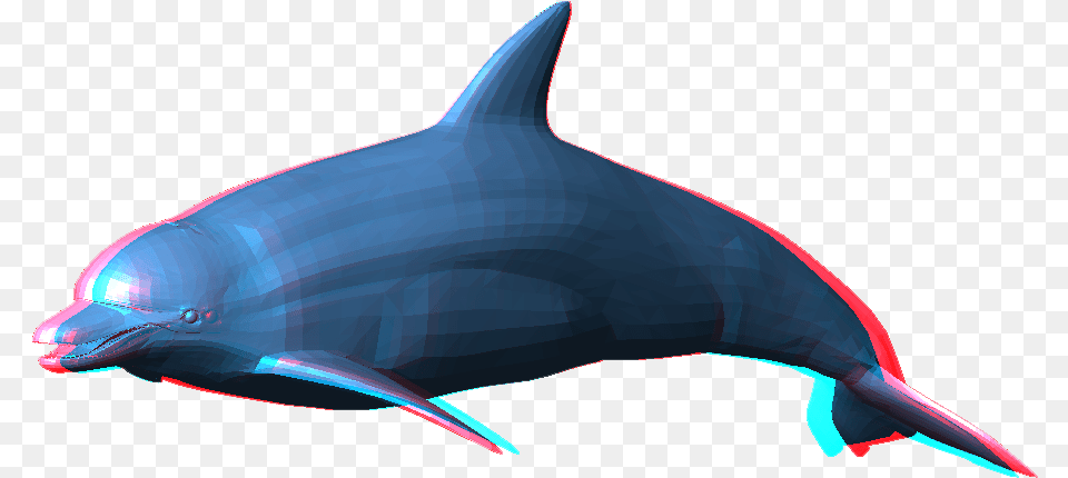 3d Dolphin Redandblue 3deffect 3d Dolphin, Animal, Mammal, Sea Life, Fish Png Image