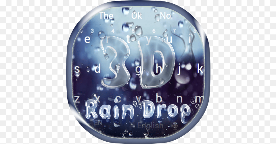 3d Falling Raindrop Keyboard Apps On Google Play Circle, License Plate, Transportation, Vehicle, Text Free Png