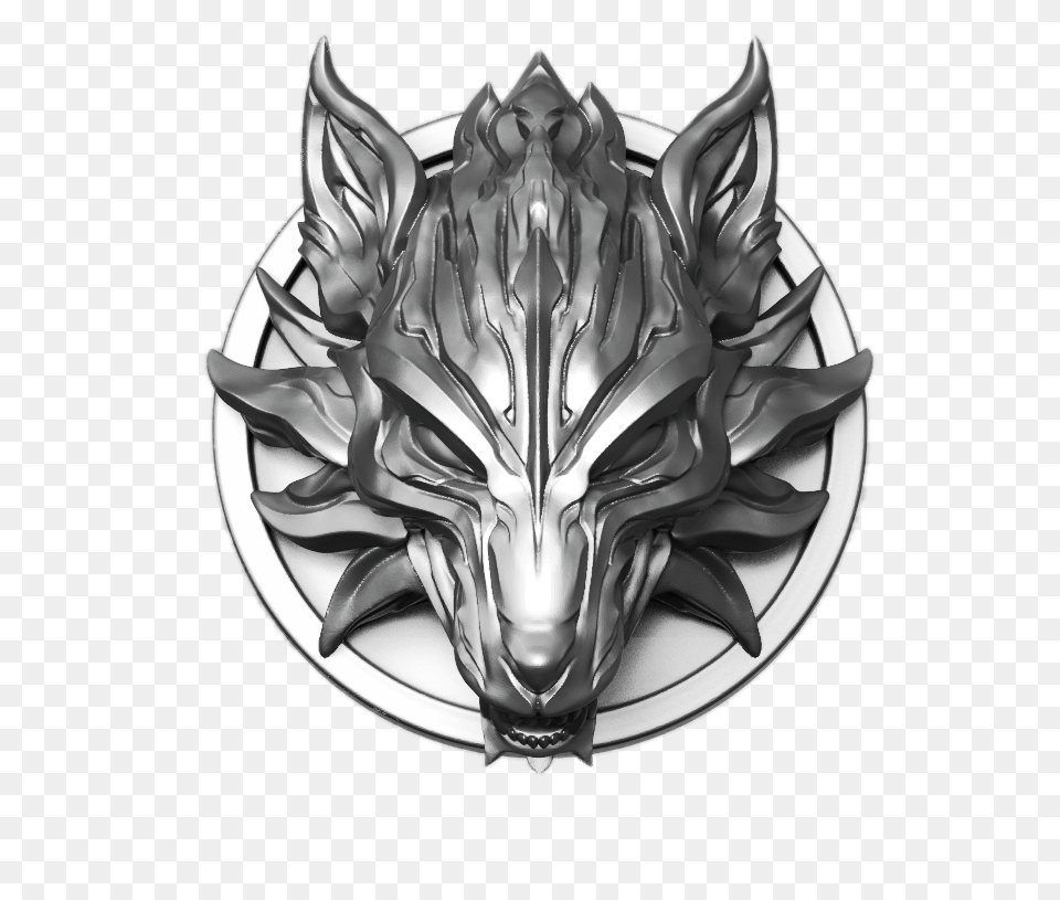 3d Fenrir Head, Emblem, Symbol, Logo Free Png Download