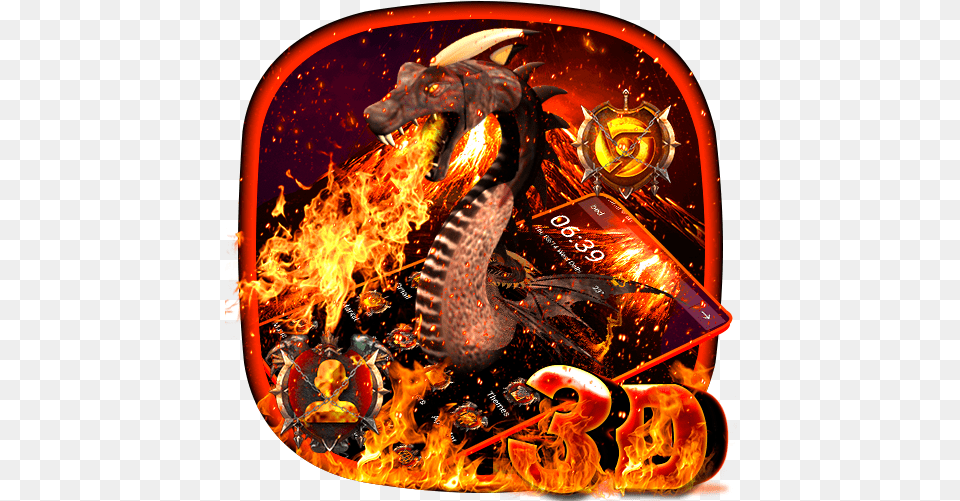 3d Fire Dragon Legend Launcher Theme Apk 110 Download Mythical Creature, Bonfire, Flame Png Image