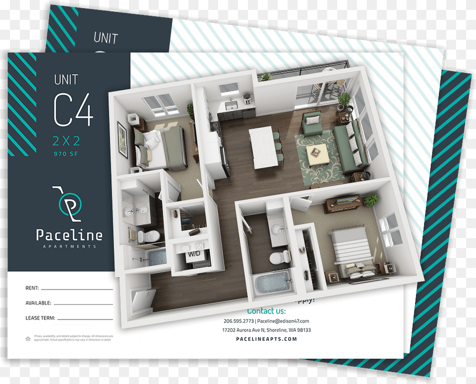 3d Floor Plans For Apartments By Resident360 3d Floor Plans, Diagram, Floor Plan Png