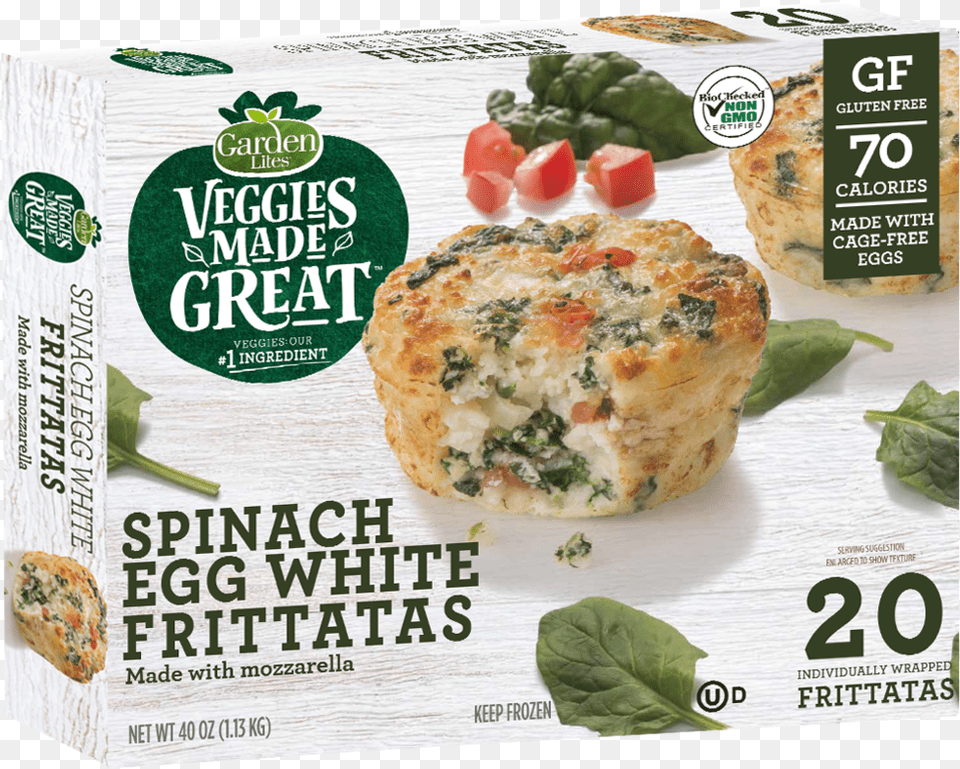 Frittataeggwhite Costco Garden Lites Spinach Egg White Frittata, Bread, Food, Leafy Green Vegetable, Plant Free Transparent Png