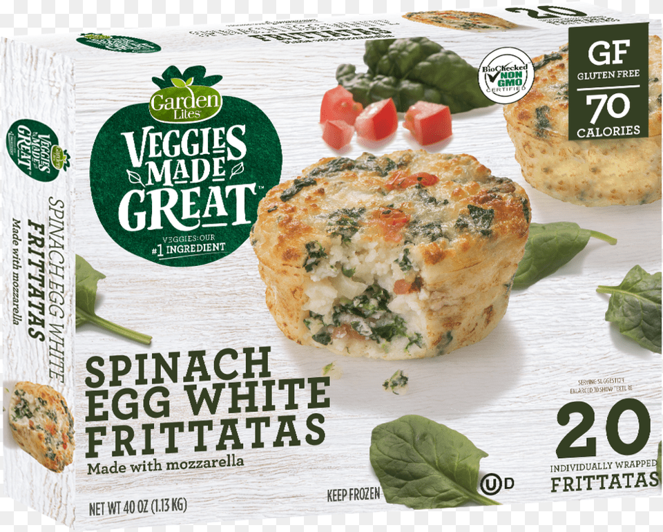 Frittataeggwhite Garden Lites Spinach Egg White Frittata, Bread, Food Free Transparent Png