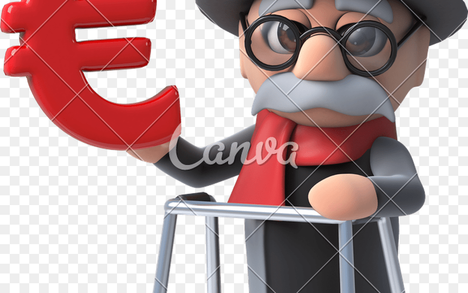3d Funny Cartoon Old Man Icons By Canva 3d Computer Graphics, Photography, Baby, Person, Head Png Image