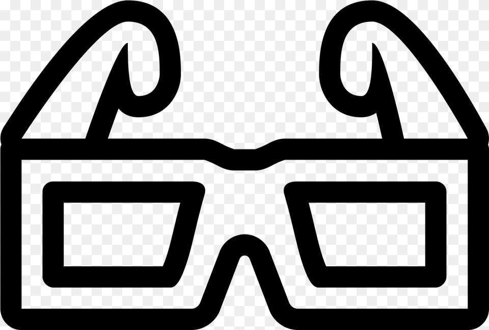 3d Glasses Icon, Gray Free Png