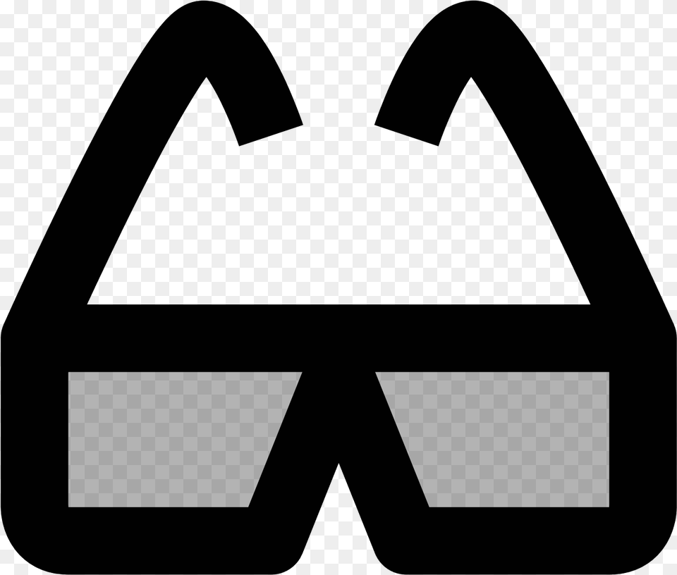 3d Glasses Icon Download, Gray Free Transparent Png