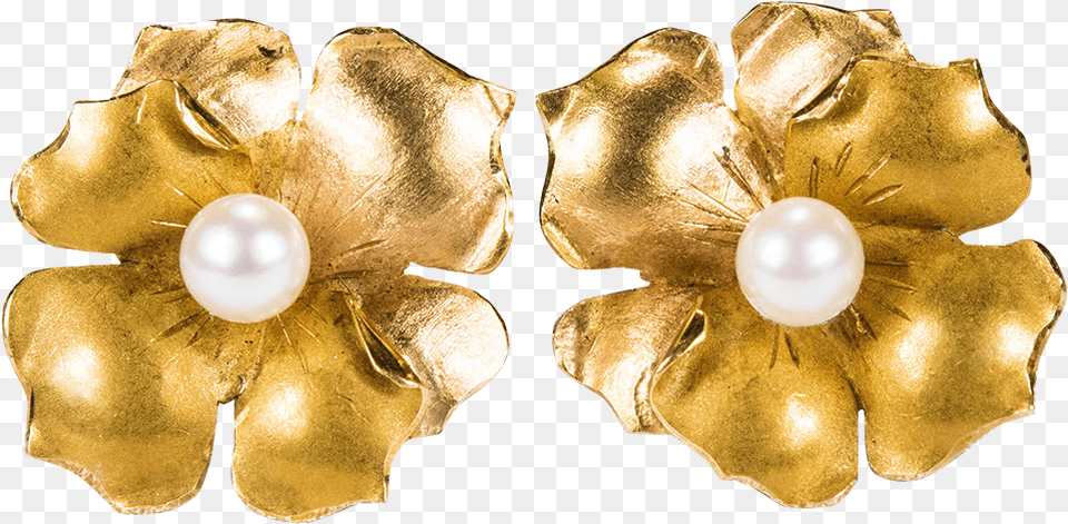 3d Gold Flower Pictures V19 Solid, Accessories, Jewelry, Pearl, Brooch Png Image