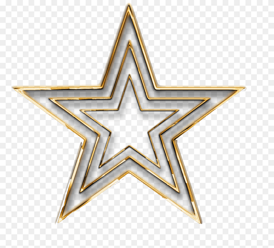 3d Gold Star Transparent 3d Gold Star, Star Symbol, Symbol, Cross Free Png