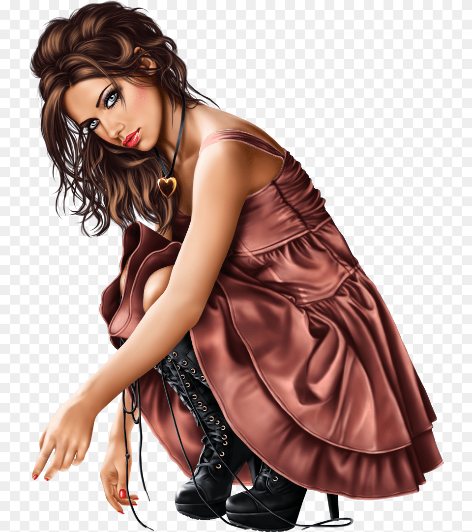 3d Gothic Girl, Woman, Person, Formal Wear, Female Png Image