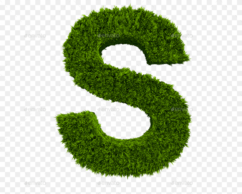 3d Grass Letters 3d Letter S, Fence, Hedge, Vegetation, Plant Png