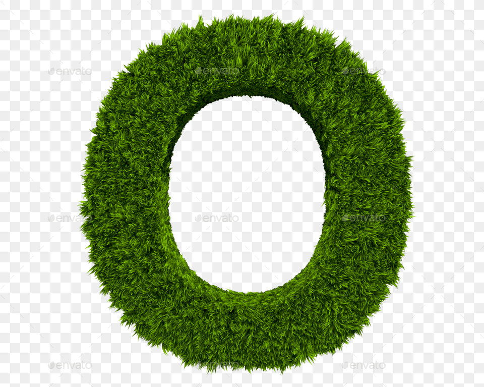 3d Grass Letters Circle, Plant, Vegetation, Wreath, Outdoors Png Image