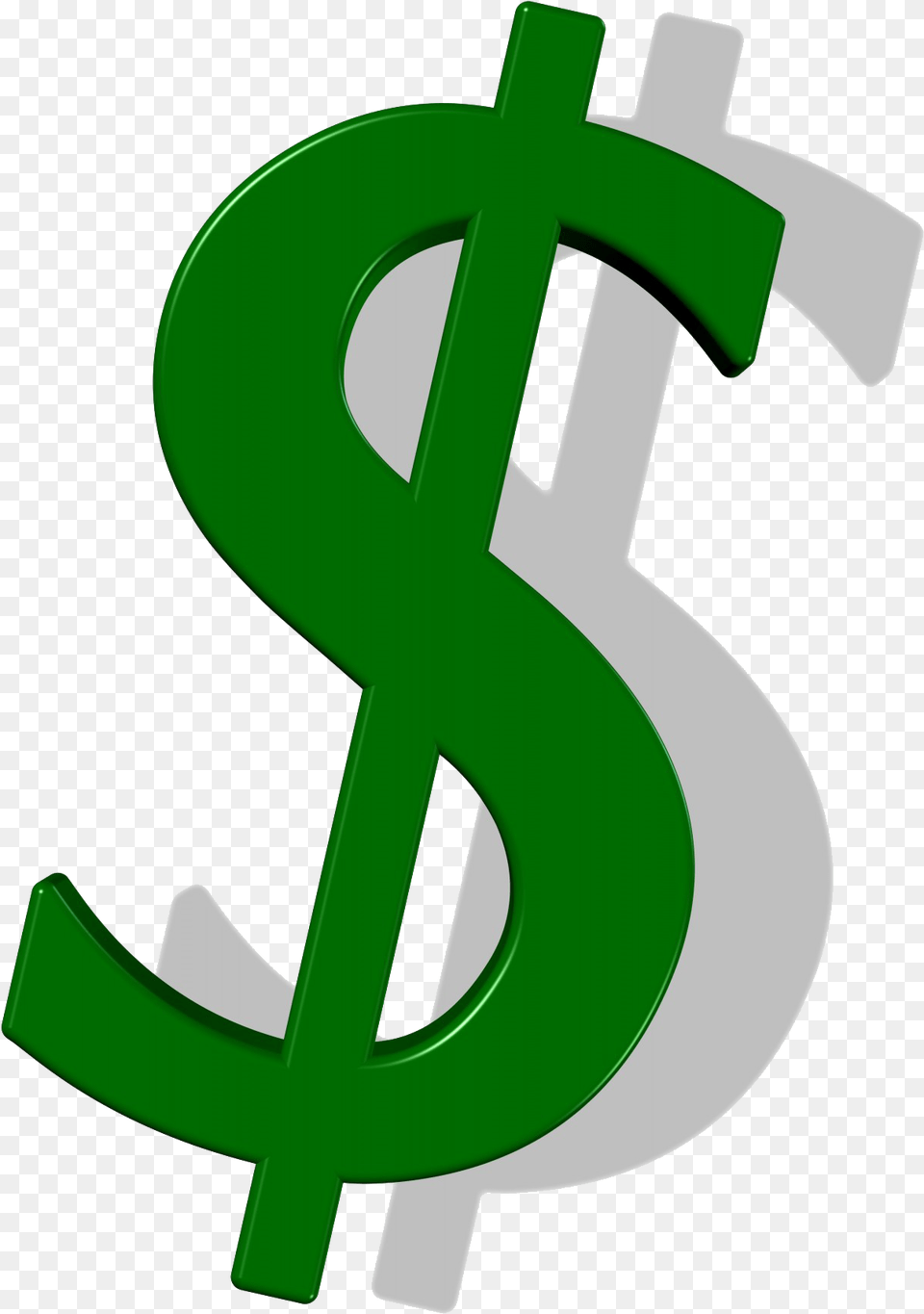 3d Green Money Sign, Symbol, Text Free Png