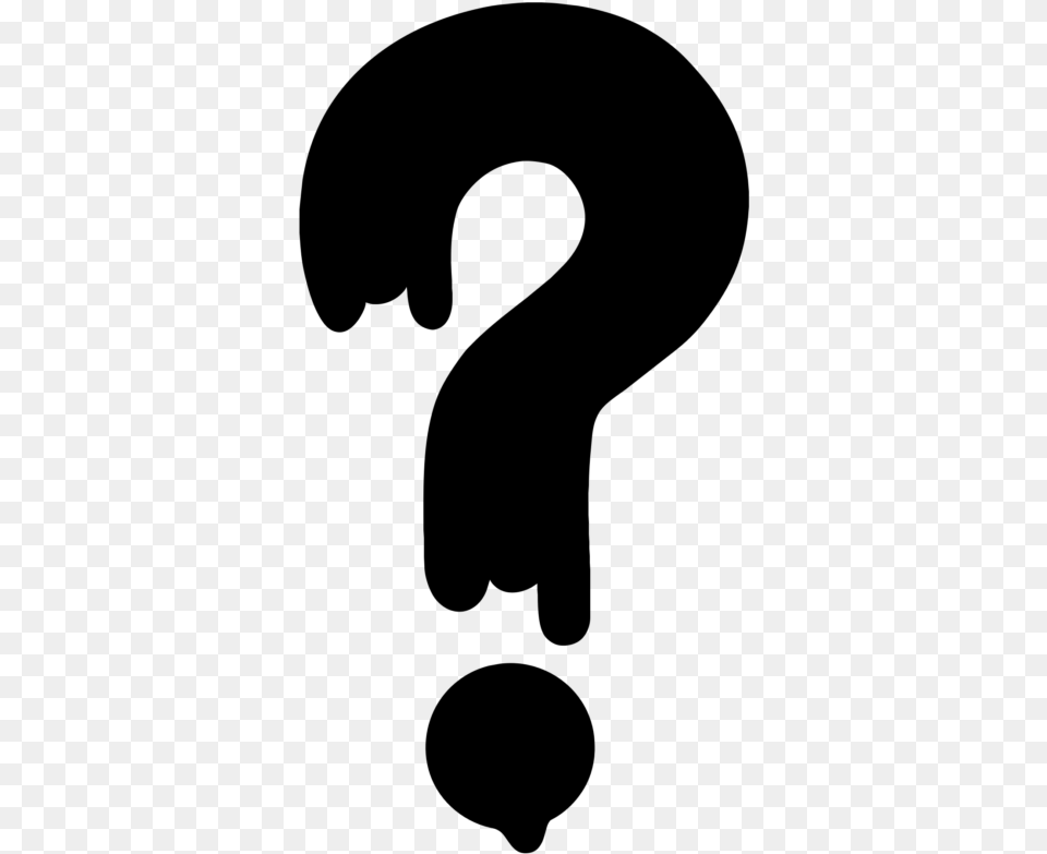 3d Guy With A Question Mark On A White Background Ponto De, Gray Free Png Download