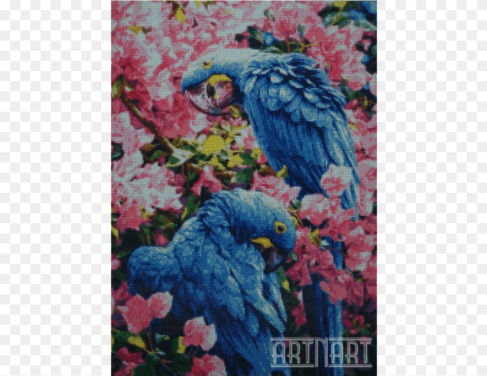 3d Handmade Diamond Painting Beautiful Parrots Cheap 5d Cross Stitch Painting Parrots Flowers Embroidery, Animal, Bird, Parrot, Face Free Png