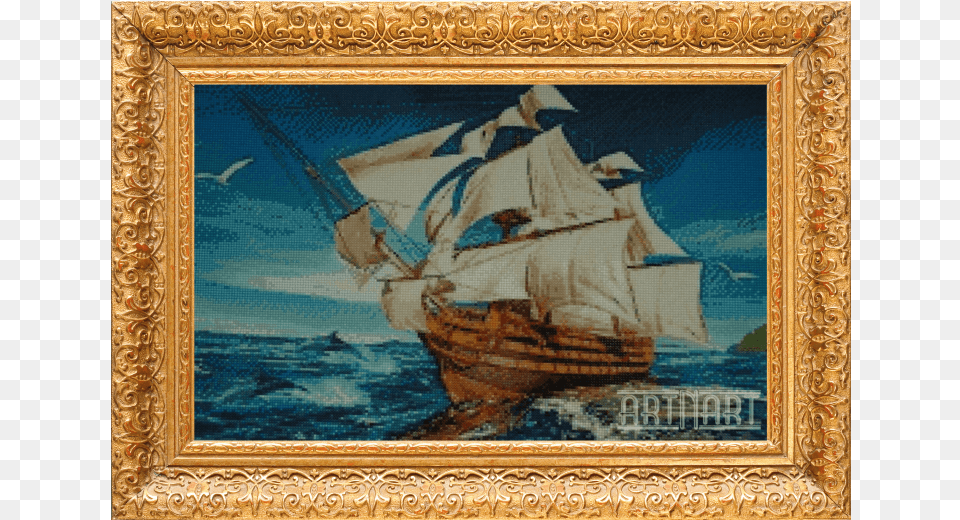 3d Handmade Diamond Painting Floating Ship Kardinal Offishall That Chick Right There, Art, Boat, Sailboat, Transportation Png