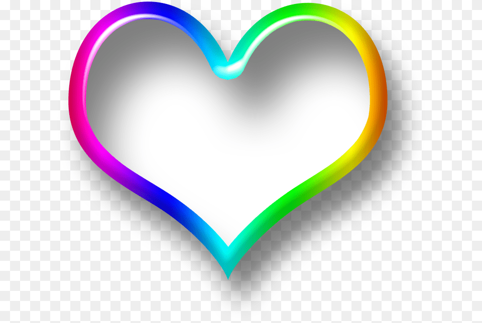 3d Heart Colorful Transparent Heart, Bow, Weapon Free Png