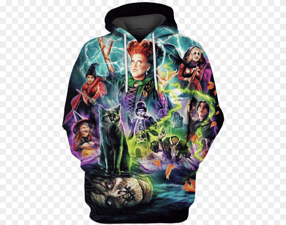 3d Hocus Pocus Hoodie Hocus Pocus 3d Hoodie, Sweatshirt, Sweater, Knitwear, Coat Free Png Download