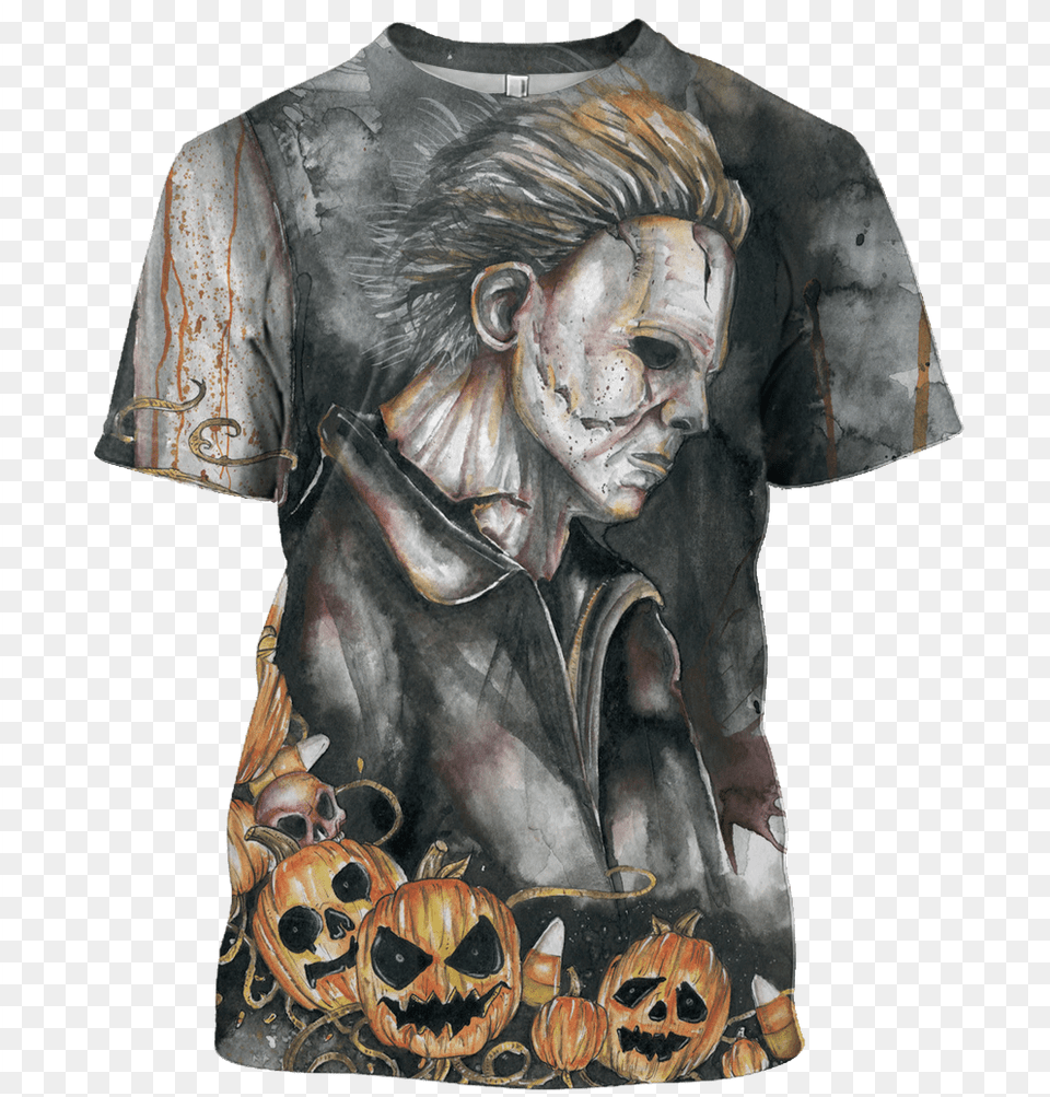 3d Horror Movie Tshirt Horror Movie Hoodies, Clothing, T-shirt, Adult, Male Png Image