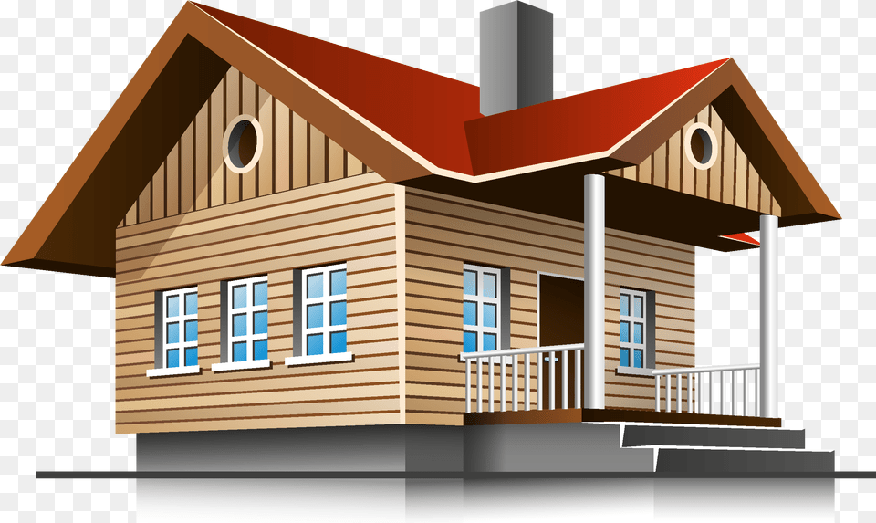 3d House Download Vector Home Clipart, Architecture, Building, Cabin, Housing Png Image