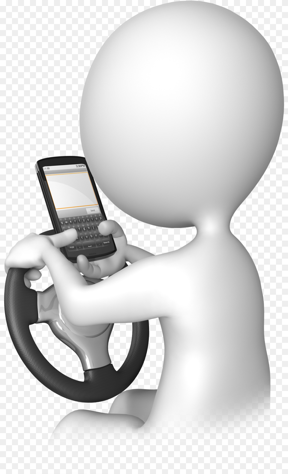 3d Human 3d Icons Little People Stick Figures White No Text While Driving Transparent, Electronics, Mobile Phone, Phone, Texting Free Png Download