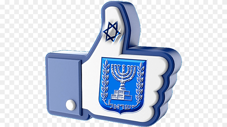 3d Israel Like To Facebook Israel 3d Digital Art Art Thumb Signal, Symbol, Emblem, Festival, Hanukkah Menorah Png Image