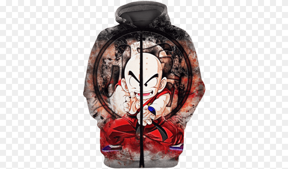 3d Krillin Dragon Ball Tshirt Krillin, Clothing, Hoodie, Knitwear, Sweater Free Png