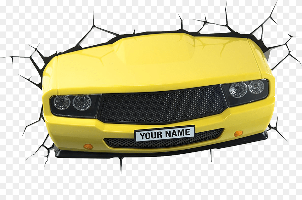 3d Light Fx 3d Muscle Car Light Autos En La Pared, Transportation, Vehicle, License Plate, Coupe Png Image