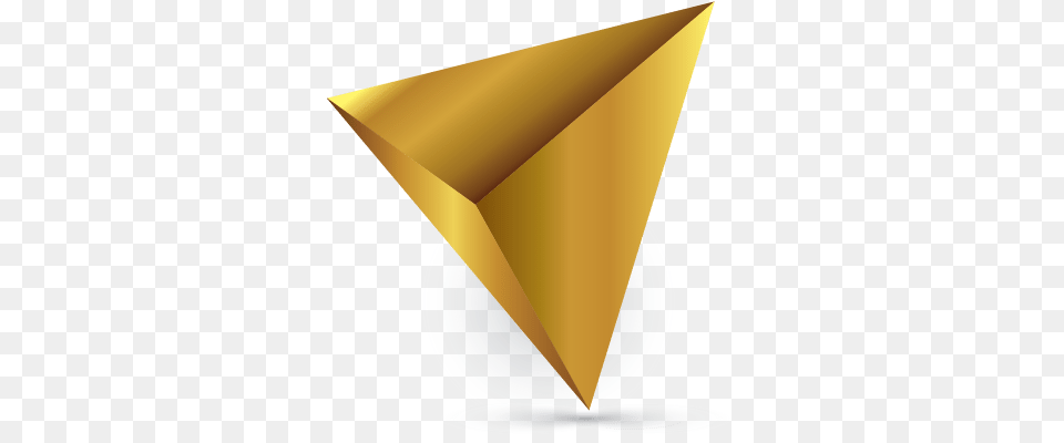 3d Logo Maker Online 3d Triangular Logo Design Gold Triangle 3d, Art Free Png Download