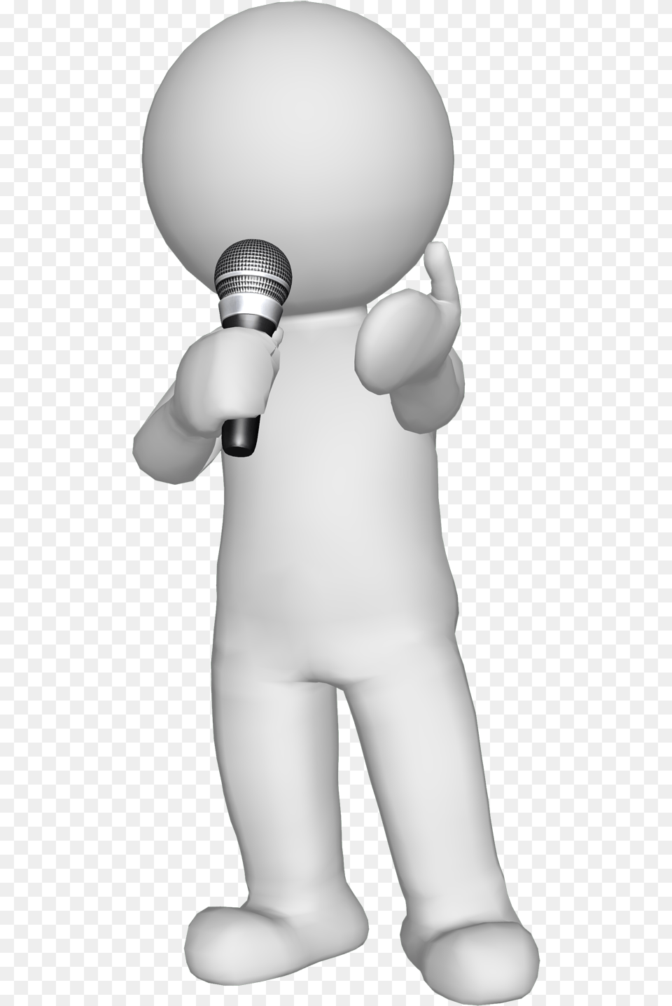3d Man With Microphone, Electrical Device, Baby, Person, Light Png