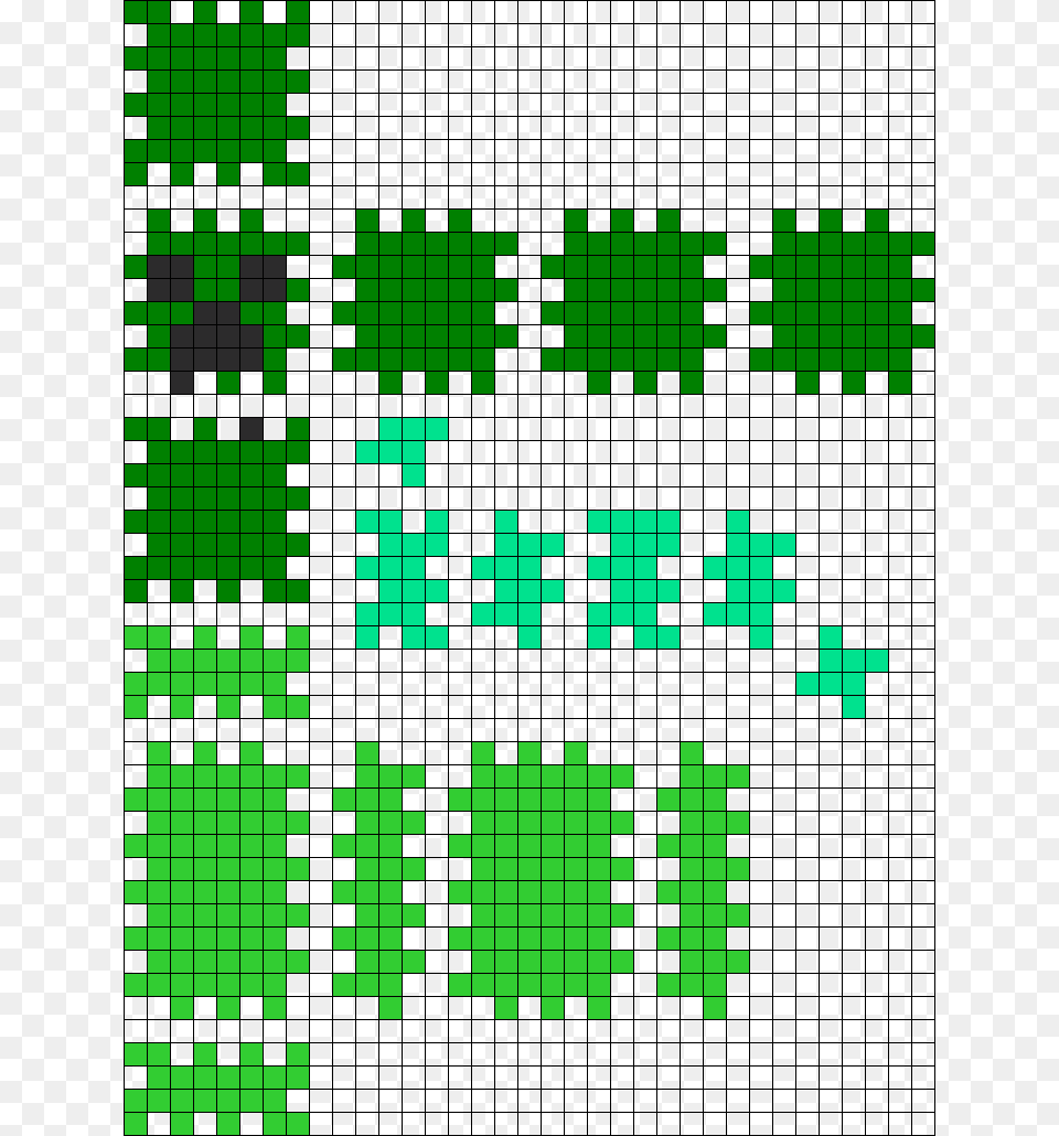 3d Minecraft Creeper Perler Bead Pattern Hama Beads Minecraft 3d Creeper, Green, Scoreboard Free Transparent Png