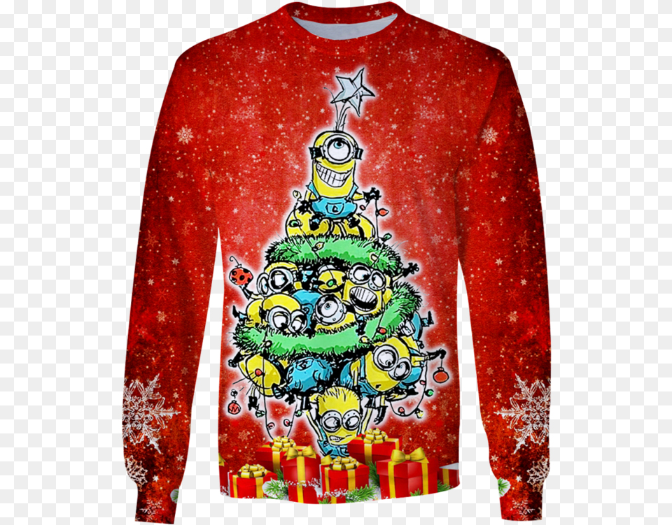 3d Minion Christmas Tshirt Marvin The Martians Christmas, Clothing, Long Sleeve, Sleeve, Knitwear Free Png Download