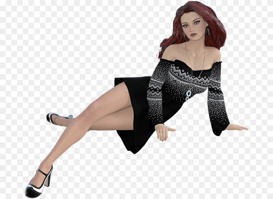 3d Model Female, Adult, Shoe, Person, High Heel Free Png Download