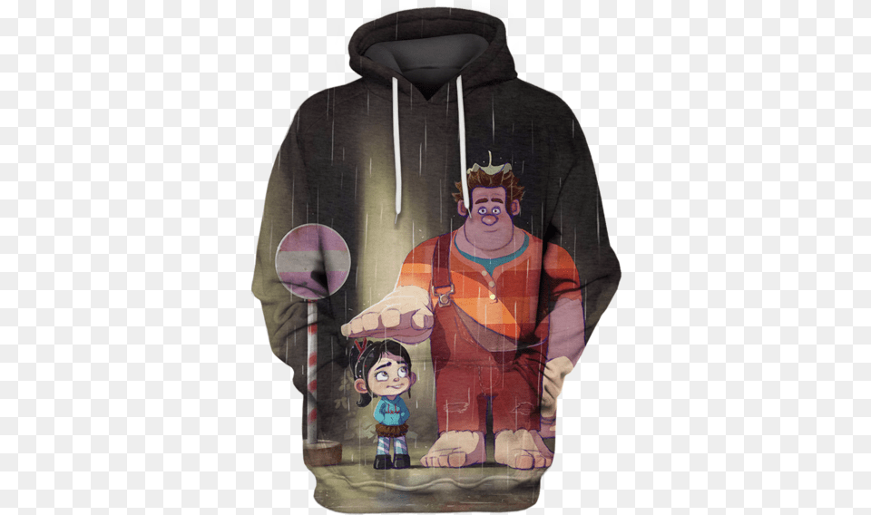 3d My Neighbor Wreck It Ralph Hoodie Sweatshirt, Sweater, Knitwear, Clothing, Hood Free Png Download