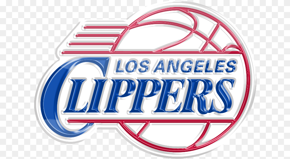 3d Nba Logos Los Angeles Clippers 3d Logo, Badge, Symbol, Disk Png
