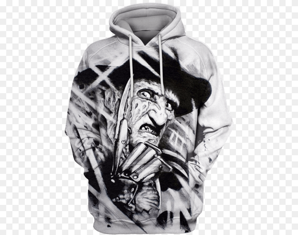 3d Nightmare On Elm Street Freddy Krueger Tshirt Freddy Krueger, Clothing, Hoodie, Knitwear, Sweater Png