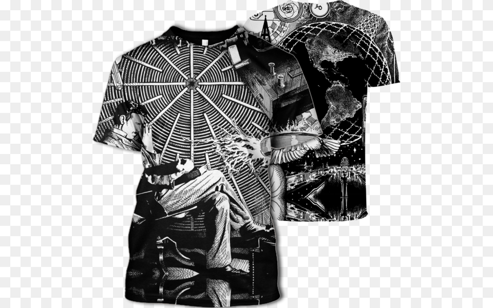 3d Nikola Tesla Tshirt Nikola Tesla Tshirts, T-shirt, Gown, Formal Wear, Fashion Free Png Download