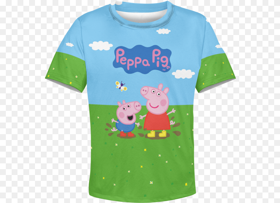 3d Peppa Pig Kid Full Print Hoodie T Shirt Peppa Pig, Clothing, T-shirt Png