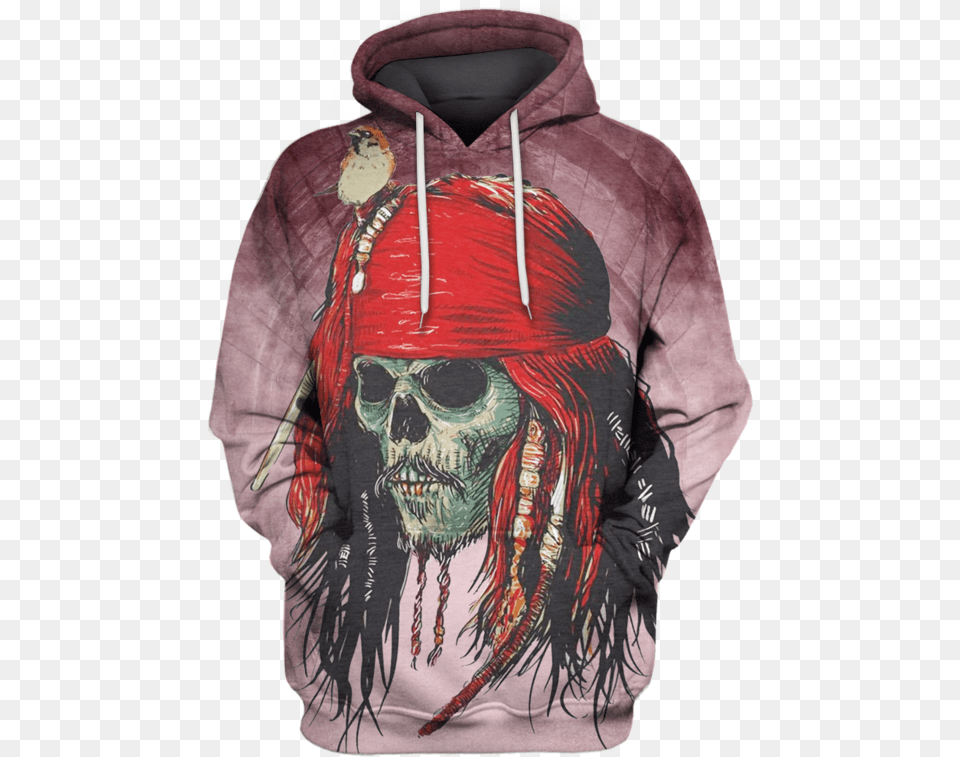 3d Pirates Of The Caribbean Hoodie Stephen King Hooded Blanket, Clothing, Knitwear, Sweater, Sweatshirt Png