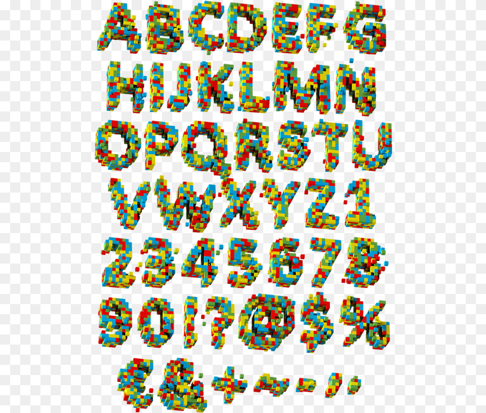 3d Pixel Color Font, Food, Sweets, Sprinkles, Text Free Png Download