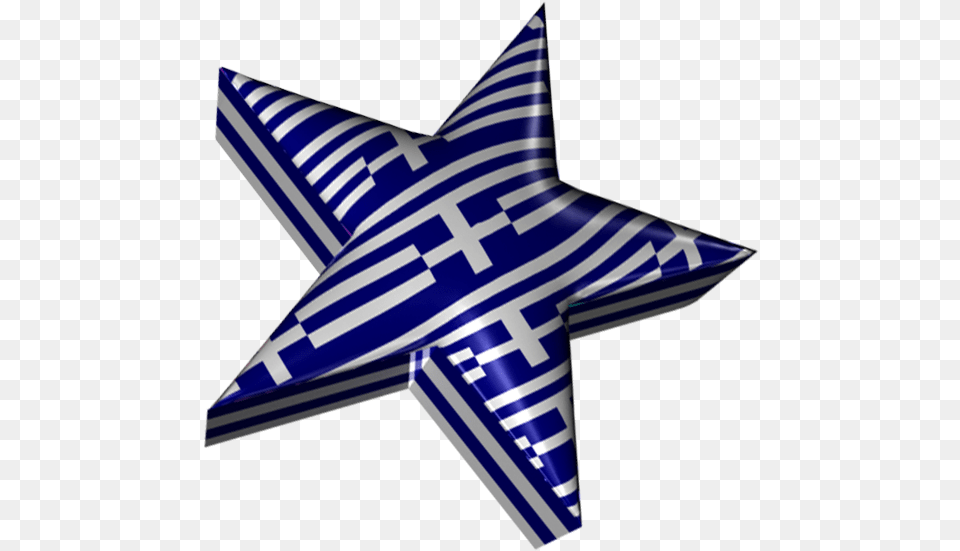 3d Plastic Greek Star 3d Star Gif Animated, Star Symbol, Symbol, Aircraft, Airplane Png Image