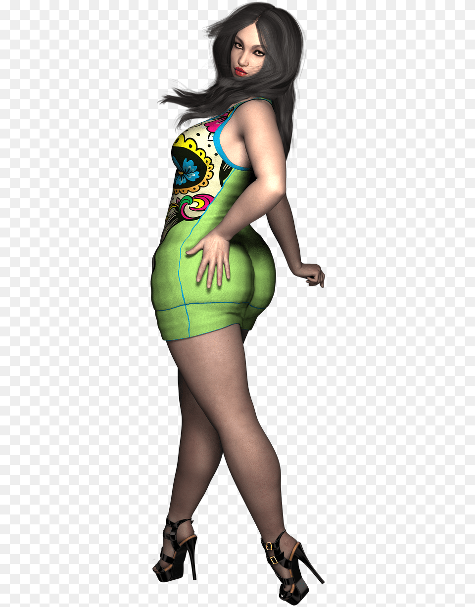 3d Plus Size Model, Adult, Shoe, Sandal, Person Free Transparent Png