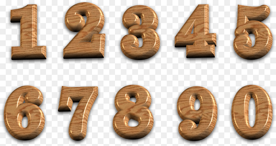 3d Polished Wooden Numbers With Backgr Numbers Background, Number, Symbol, Text Png Image