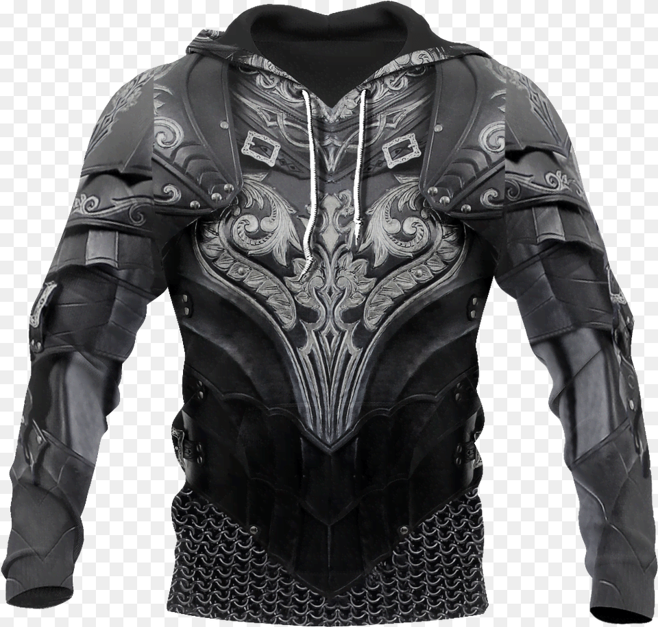 3d Printed Hoodie Chainmail Knight Armor Shirts Mp799 Hunin And Munin Hoodie, Clothing, Coat, Jacket Free Transparent Png