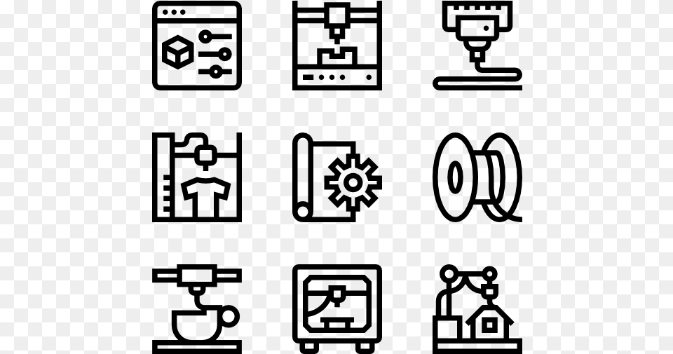 3d Printing Retail Icon Gray Free Png